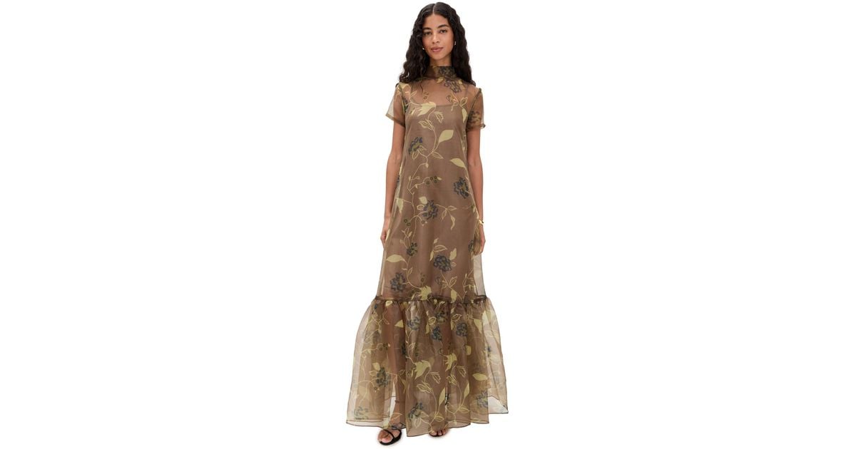 staud calluna dress brown in Natural The Calluna Dress is waist:BELTED Ed Hardy Skull Smocked Size:XXXL