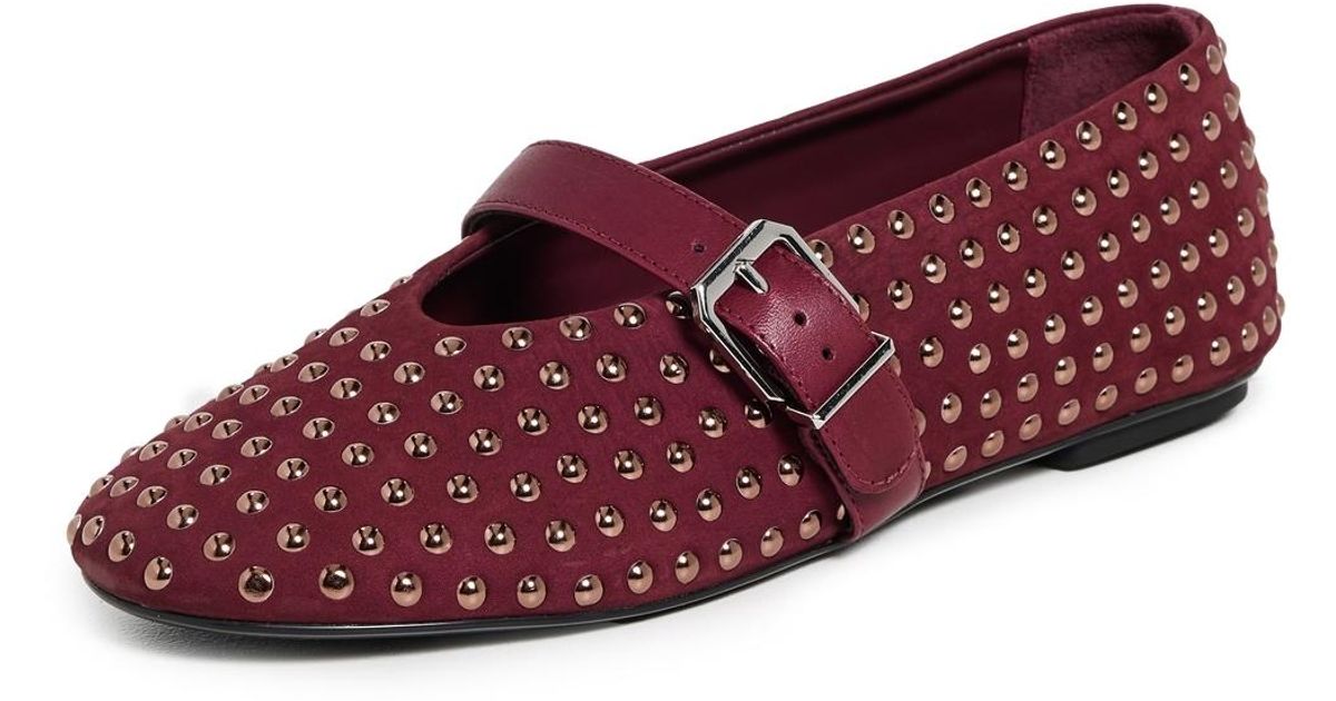 Uez Shos SCHUTZ SHOES Eiza Shine Flats in Red | Lyst