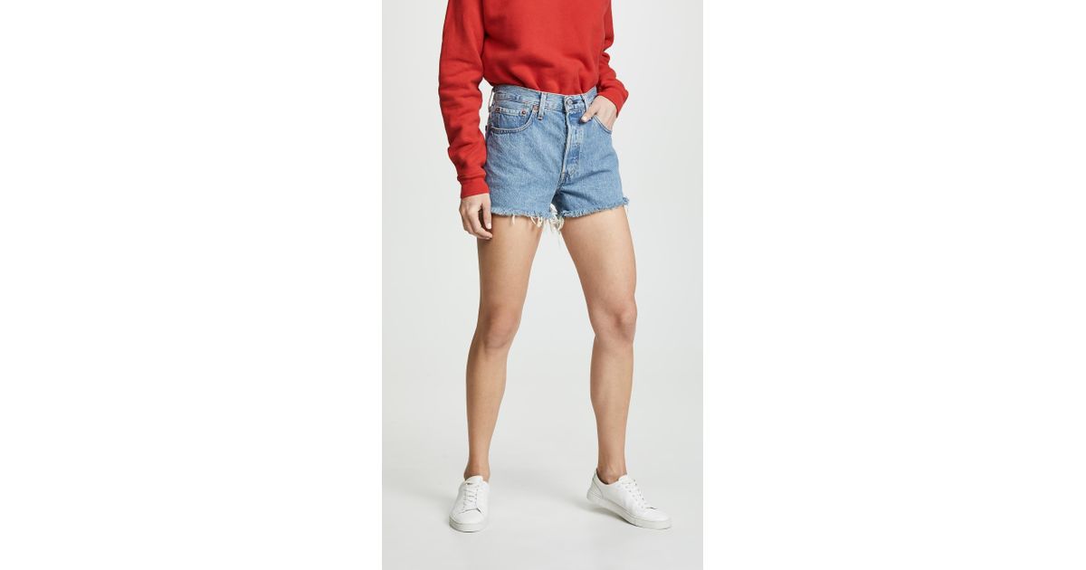 levi's 501 high rise shorts flat broke
