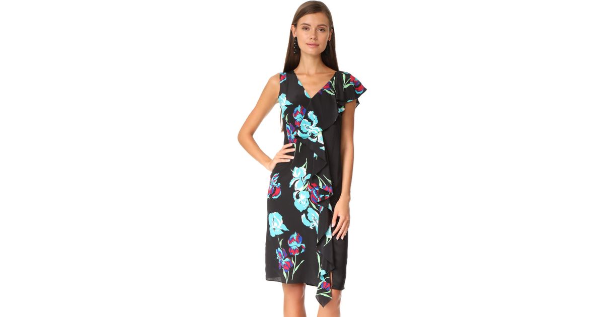 dvf ruffle dress