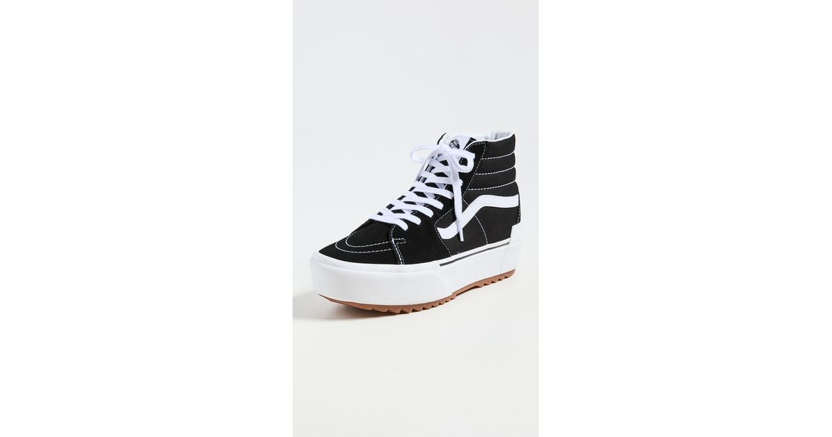 Vans Canvas Ua Sk8-hi Stacked Sneakers in Black (White) | Lyst