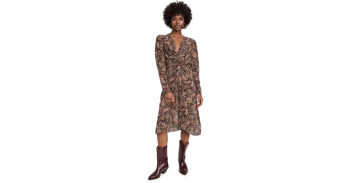 ワンピース ISABEL MARANT ETOILE ZELIHA DRESS Isabel Marant Étoile Zeliha Paisley Twist-Front Knee-Length