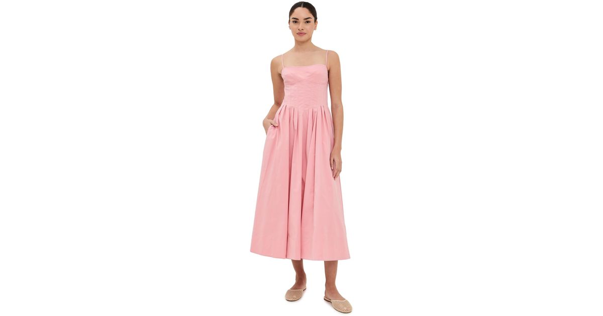 Jonathan Simkhai Kittiya Midi Dress in Pink | Lyst