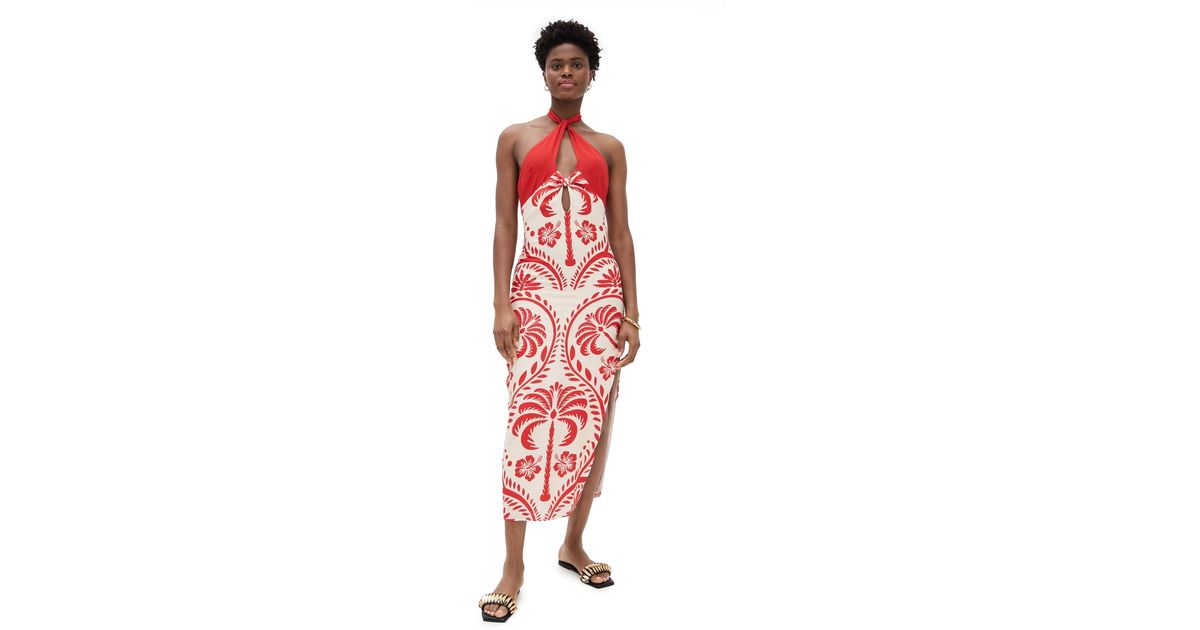 Isla Midi Dress - Red