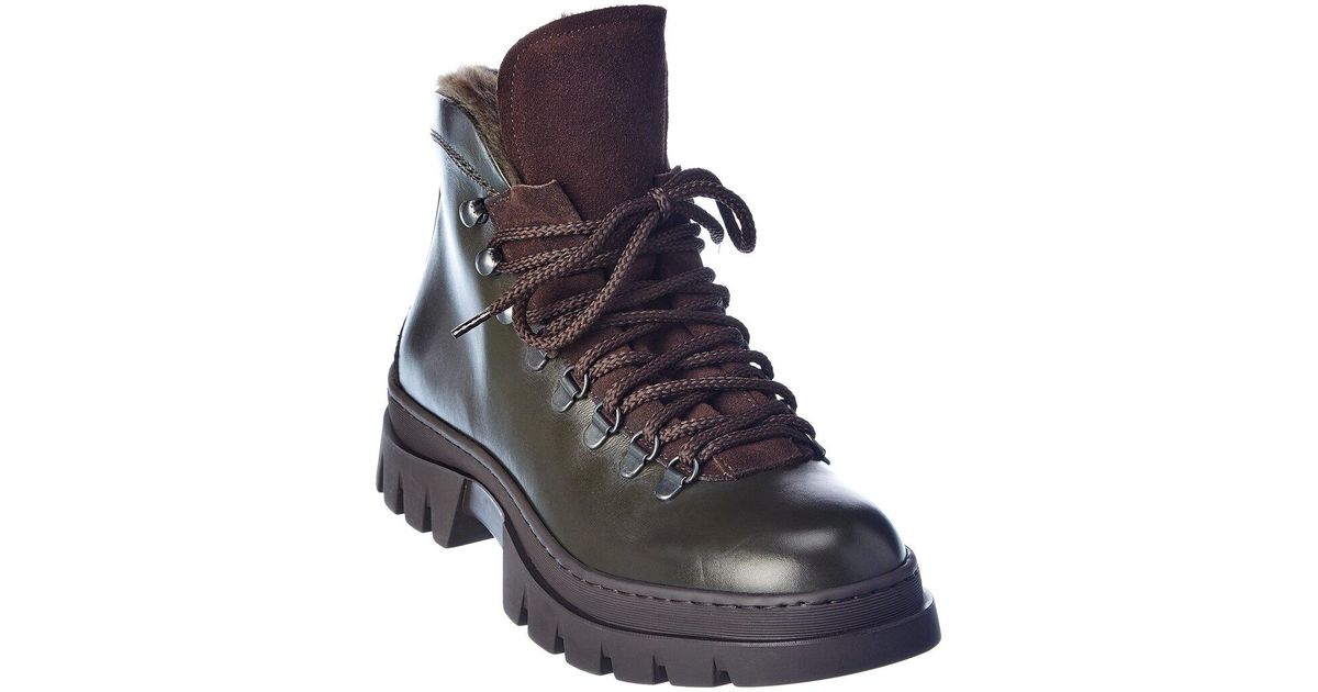 Antonio Maurizi Hiker Leather Boot in Black for Men | Lyst