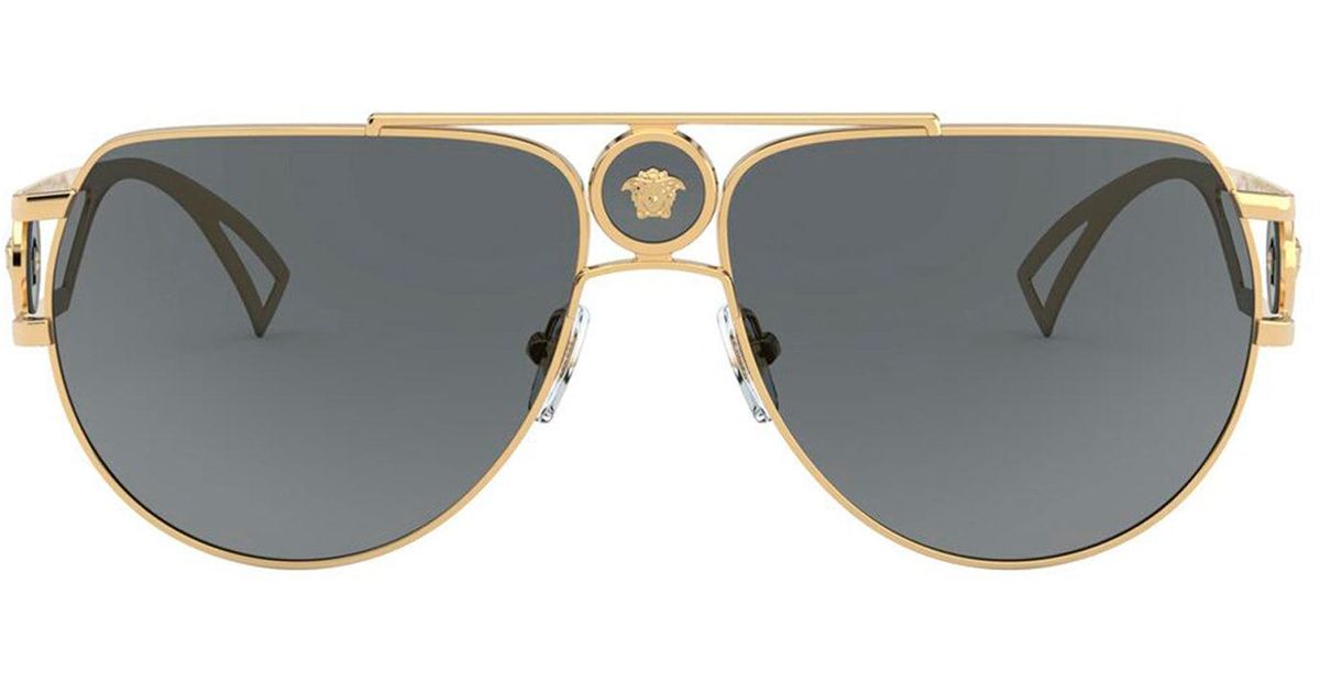 Versace Ve 2225 10028760 Aviator Sunglasses for Men Lyst