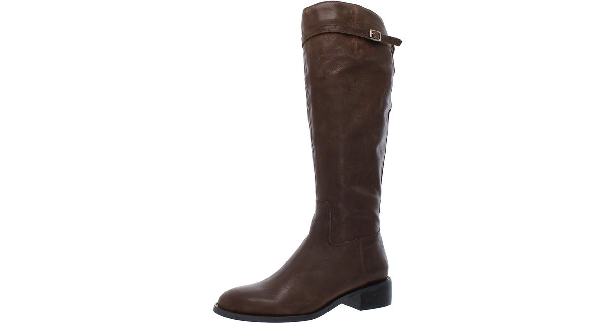 Franco Sarto Belaire Leather Riding Knee-high Boots in Brown | Lyst
