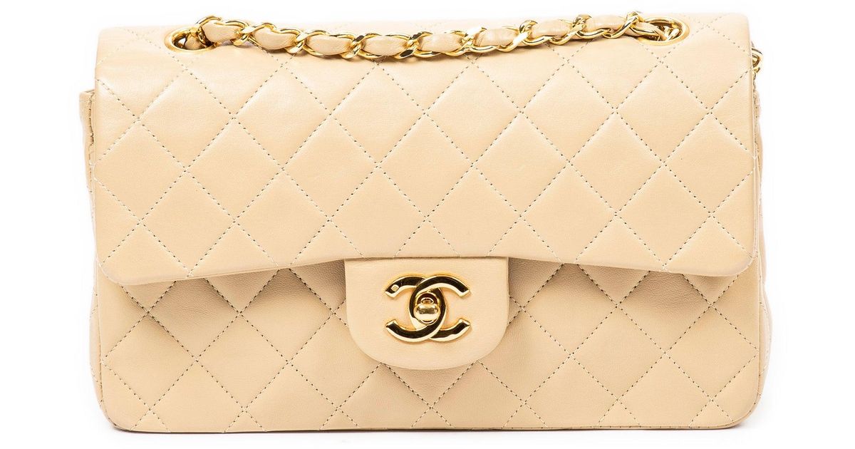 Pre-owned Chanel Metallic Purple Quilted Lambskin Classic Double Flap Medium
