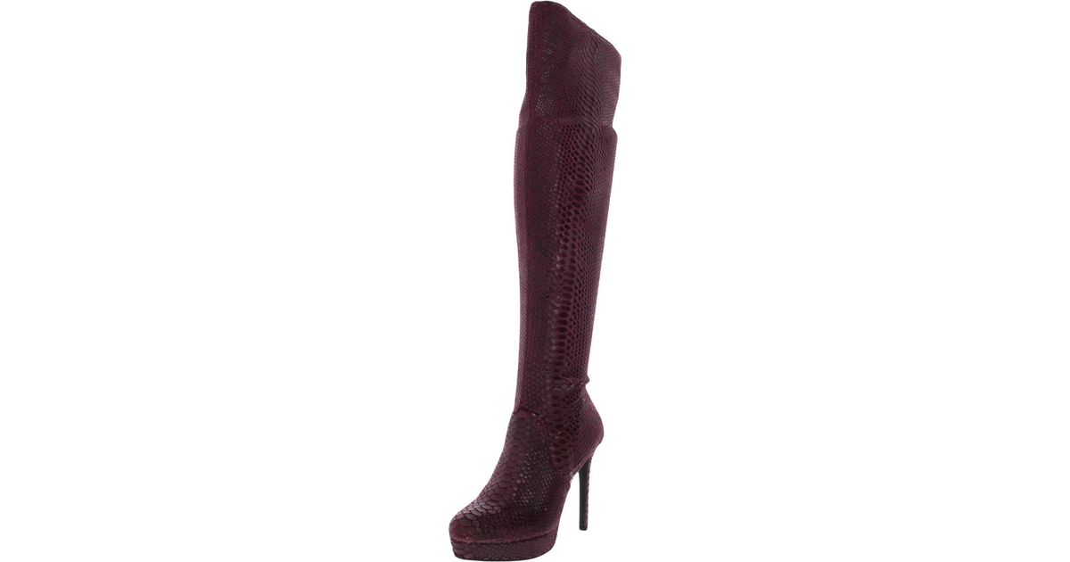 Thalia Sodi Clarissa Tall Overtheknee Boots in Purple Lyst