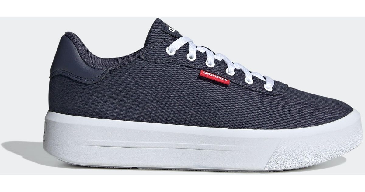 adidas Court Platform Cln Shoes in Blue Lyst adidas Court Platform Cln Shoes in Blue Lyst