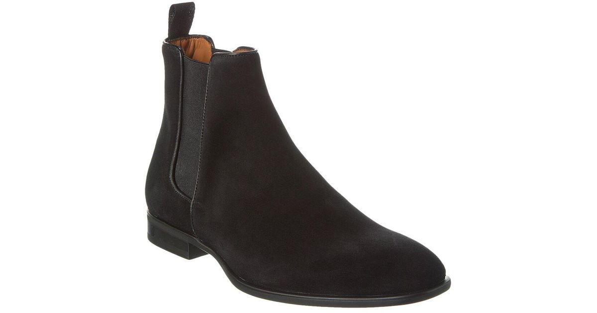 Aquatalia Adrian Weatherproof Suede Bootie in Black for Men Lyst