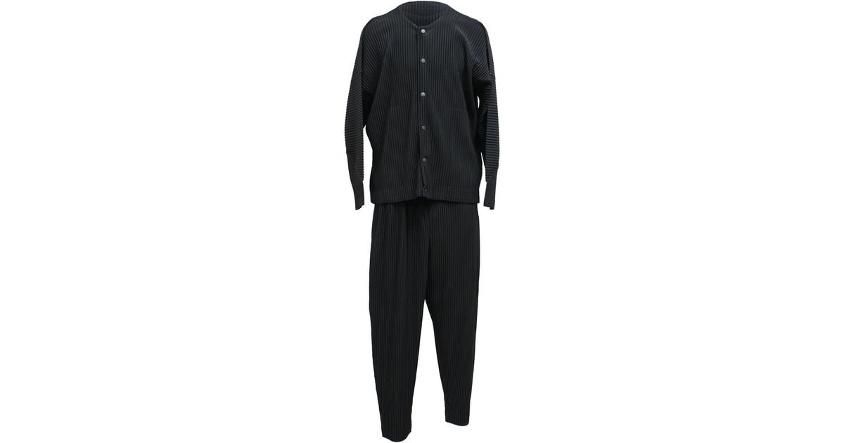 Issey Miyake Homme Plissé Two-Piece Set in Black for Men | Lyst