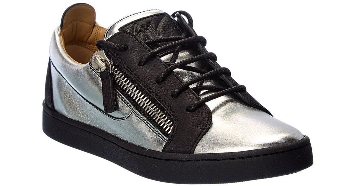 Giuseppe Zanotti Brek Leather Sneaker in Metallic | Lyst