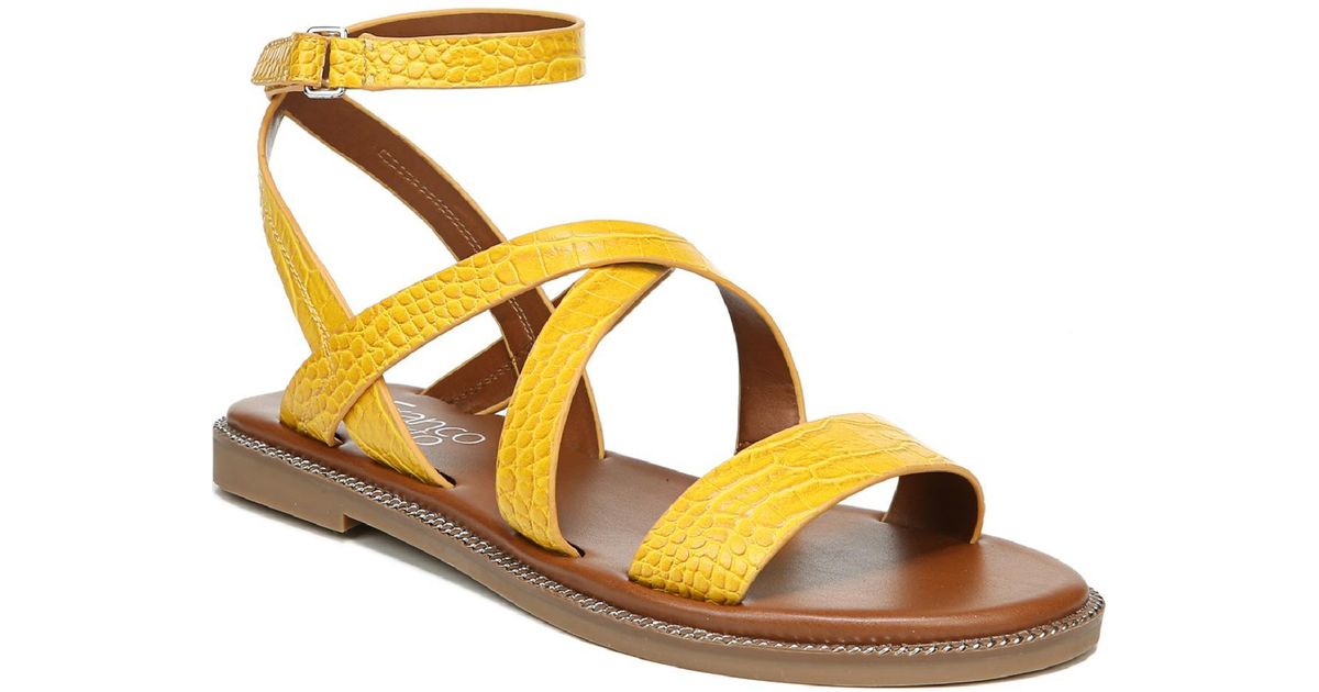 franco sarto yellow sandals