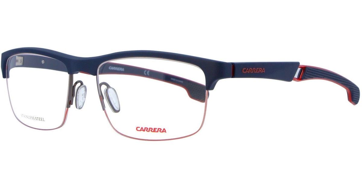 Carrera Semirimless Eyeglasses Ca4403v Rct Matte Blue/ Red 55mm 4403