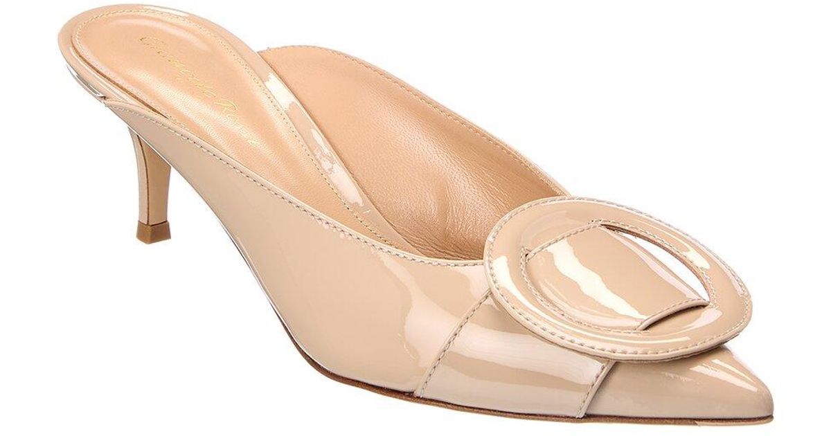 Gianvito Rossi Leather Ruby 55 Patent Pump in Brown Lyst