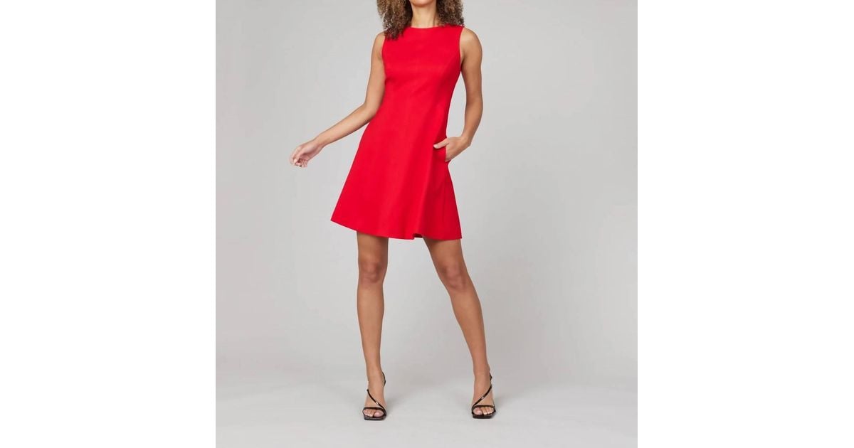 Spanx Perfect Flare Dress In Red