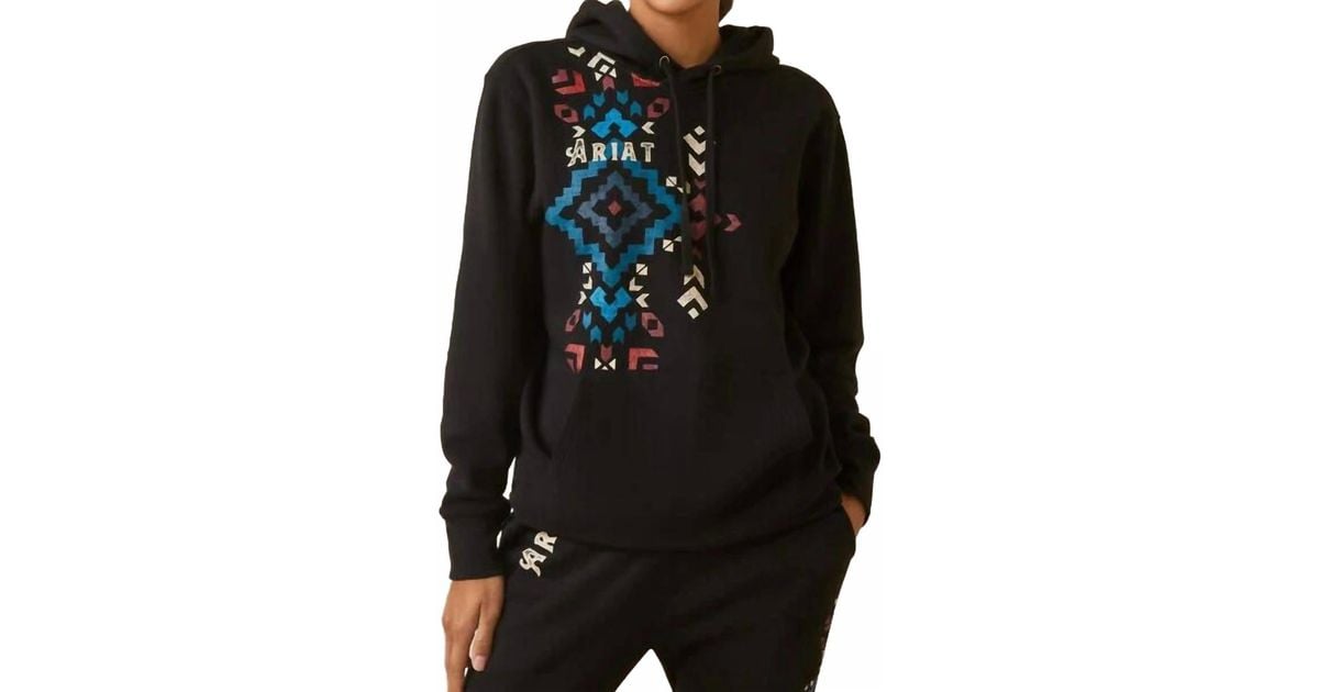 Ariat Pattern Designs Ariat Real Geo Hoodie in Black | Lyst