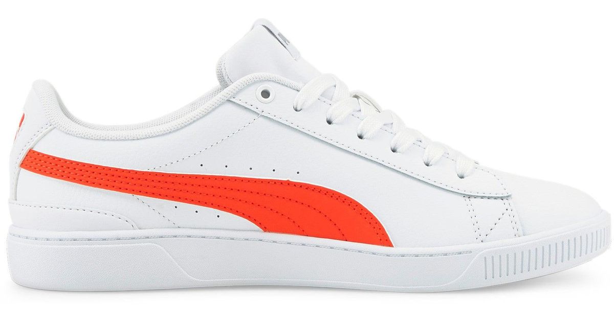 PUMA Vikky V3 Leather Sneakers in White | Lyst