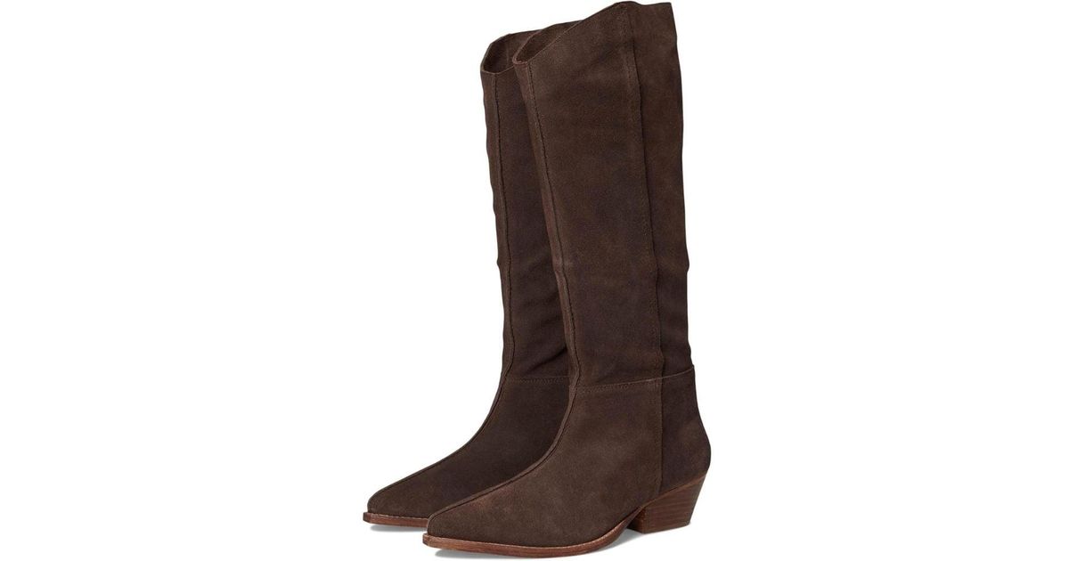 Free People Sway Low Slouch Boots 2.0 Western, Fudgesicle in Brown | Lyst