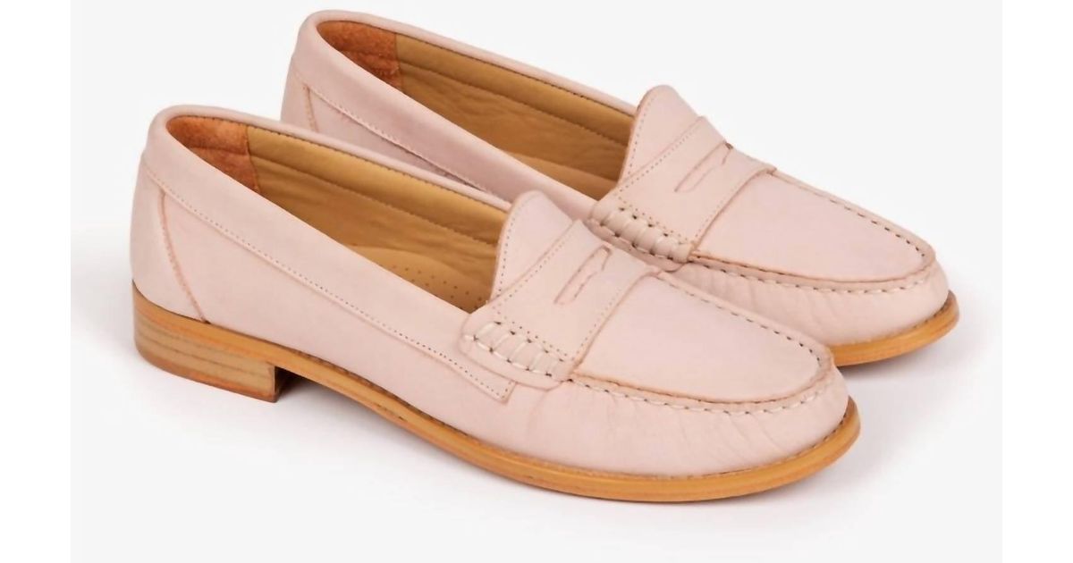 Penelope Chilvers Nubuck Loafer in Pink | Lyst