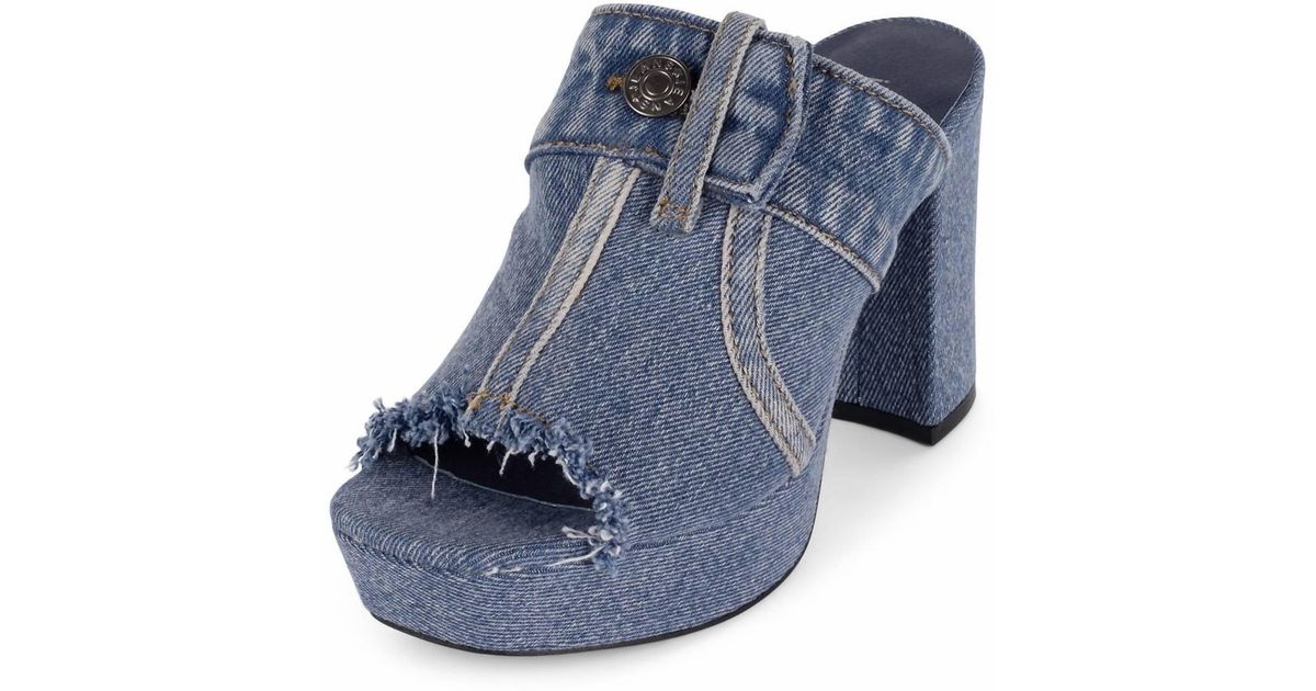 Jeffrey Campbell Magda Platform Sandal in Blue Lyst