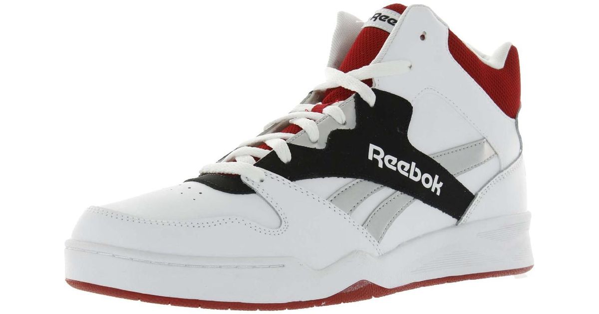 Reebok Royal Bb4500 Leather Hi Top Basketball Shoes in White for Men | Lyst