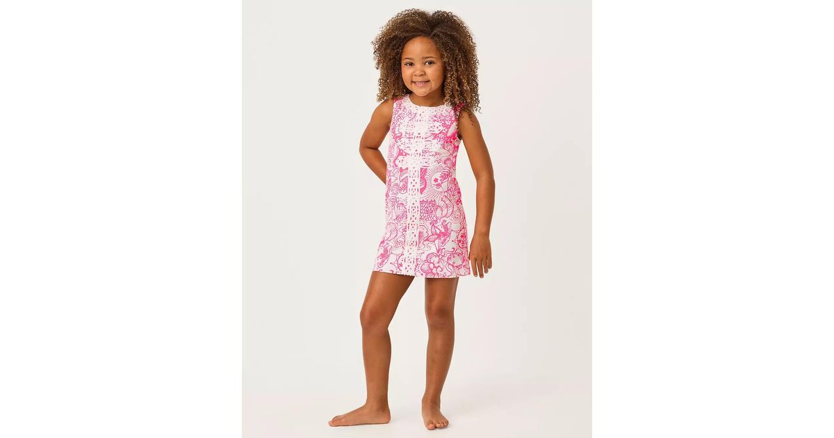 Plizer Mini Lilly Pulitzer Girls Mini Wister Dress in Pink | Lyst