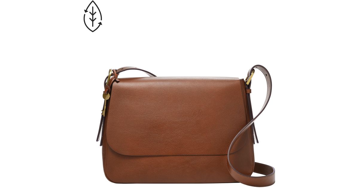 Fossil Harper Eco-leather Large Flap Crossbody Purse Handbag in ...