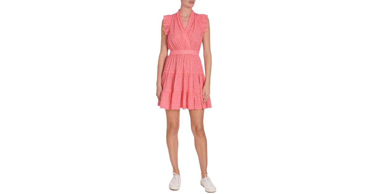 Cinq À Sept Nanci Dress In Pink Lemonade in Red | Lyst