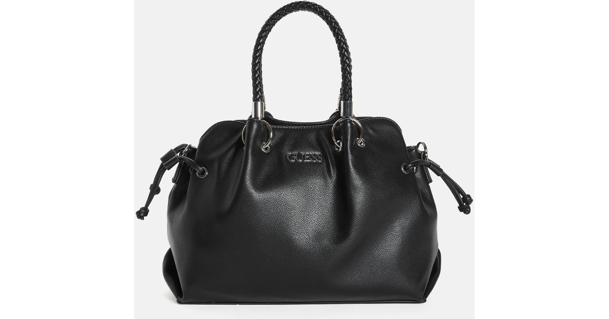 Guess Factory Lainie Braided Satchel in Black Lyst