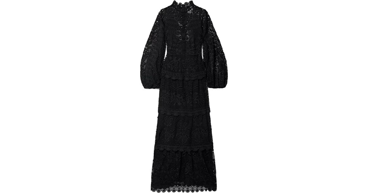FARM Rio Guipure Long Sleeve Maxi Dress in Black | Lyst FARM Rio Guipure Long Sleeve Maxi Dress in Black | Lyst