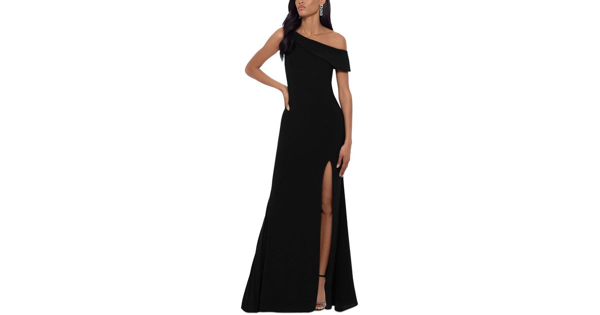 Xscape One Shoulder Formal Evening Dress in Black | Lyst