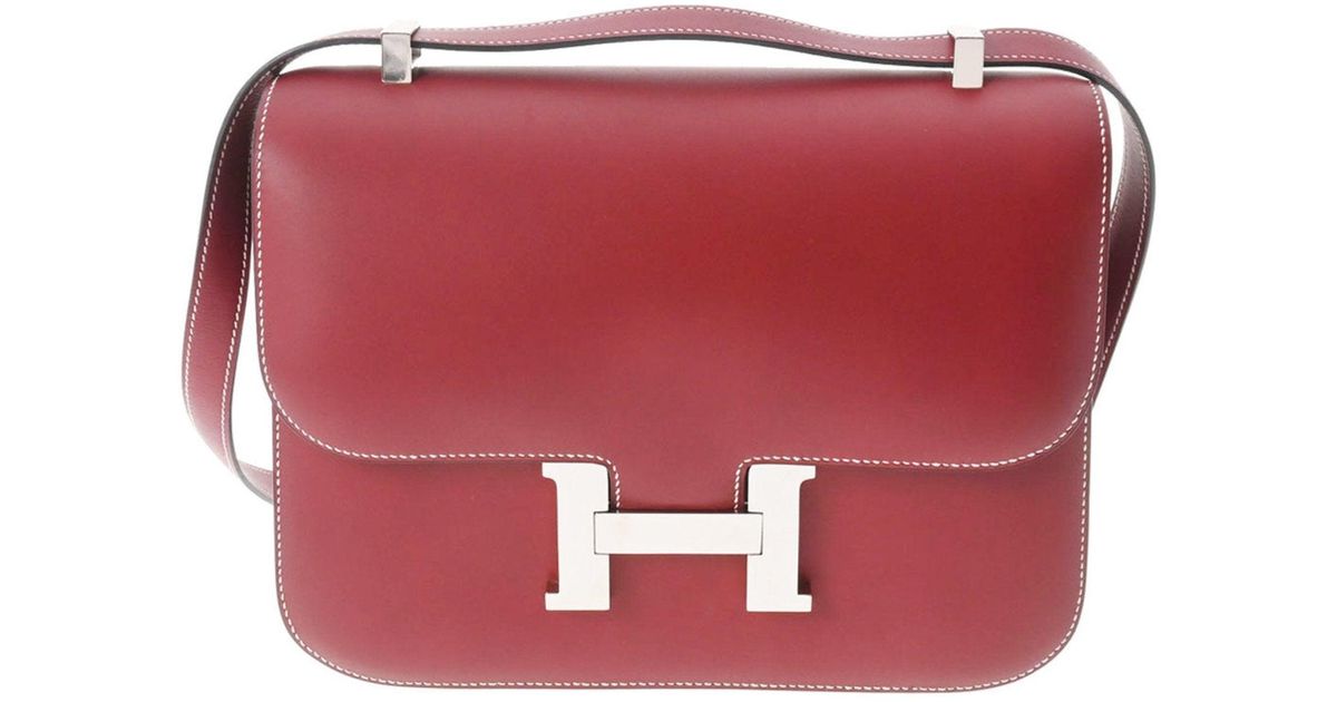 Hermes White Constance Shoulder Bag
