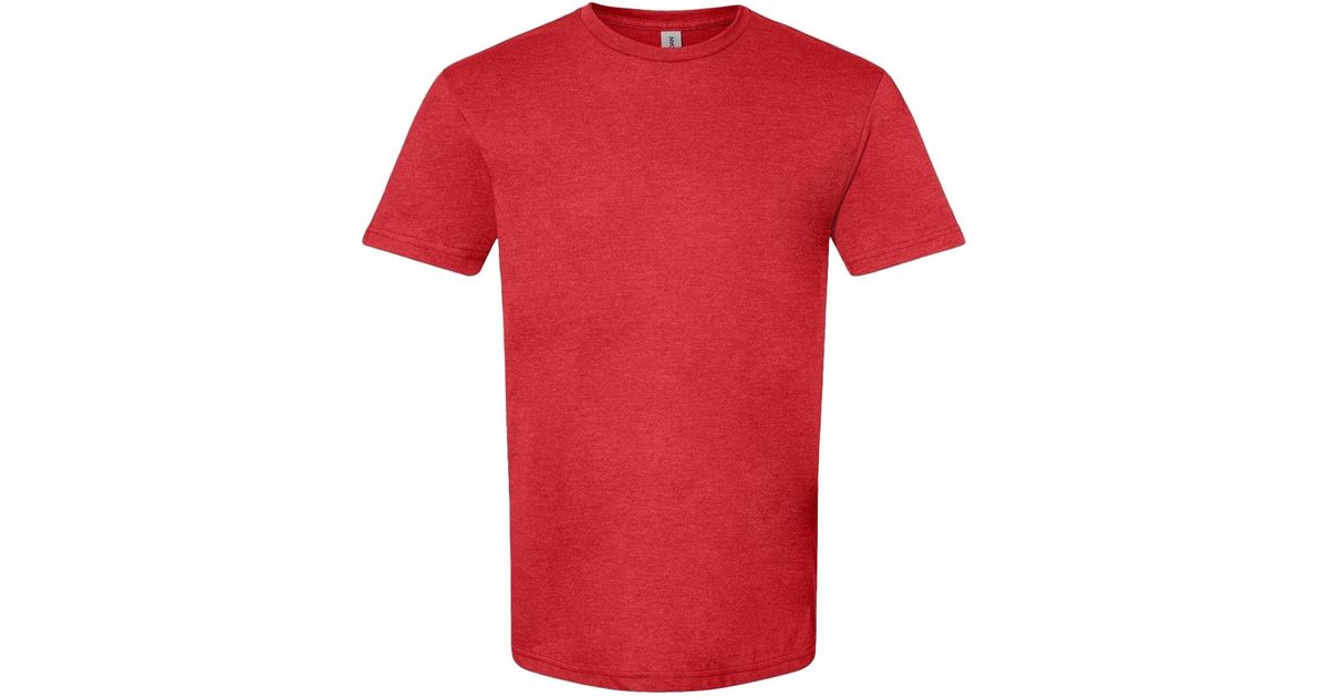 Gildan Softstyle Cvc T-Shirt in Red for Men | Lyst
