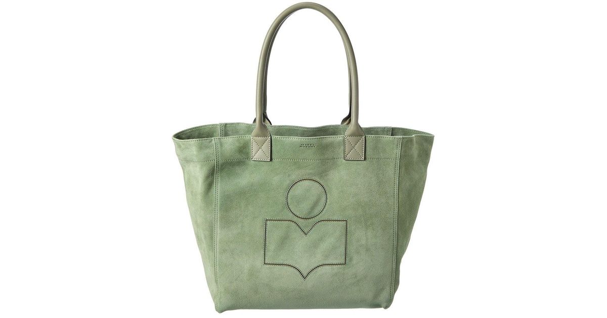 Isabel Marant Yenky Small Suede & Leather Tote in Green Lyst