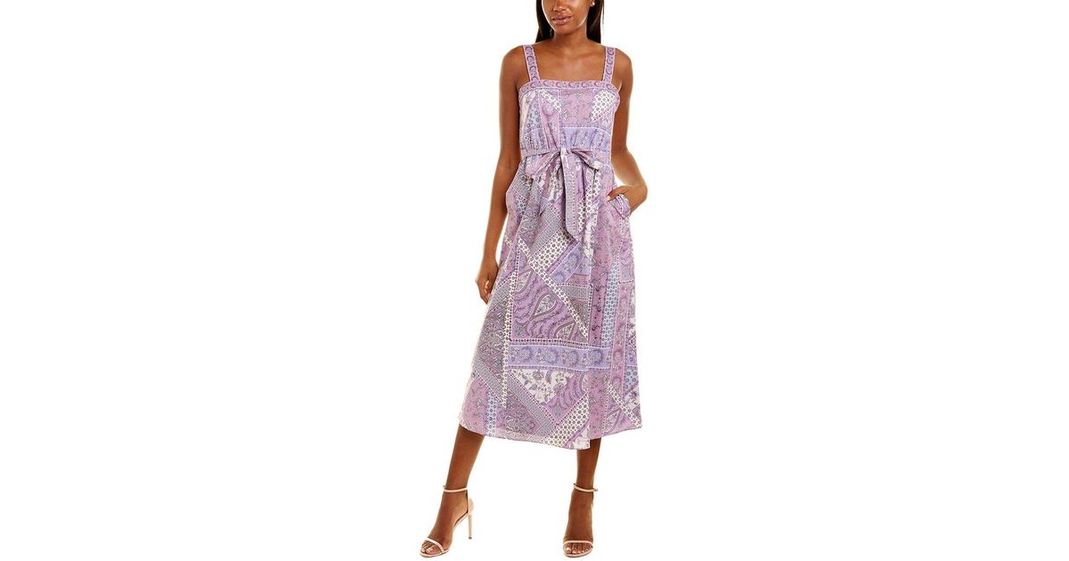 Laundry by Shelli Segal Bandana Midi Dress in Purple Lyst