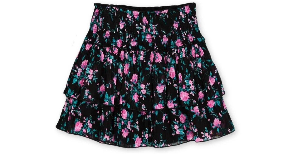 Katie J Bianca Skirt, Pink Baroque Floral