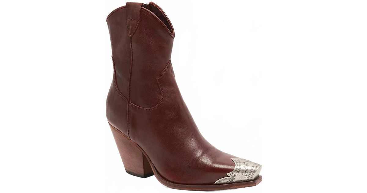 Free People Brayden Western Boots in Brown | Lyst