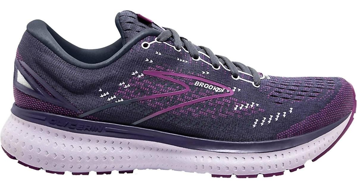 Brooks Glycerin 19 Running Shoes B/medium Width In Ombre/violet