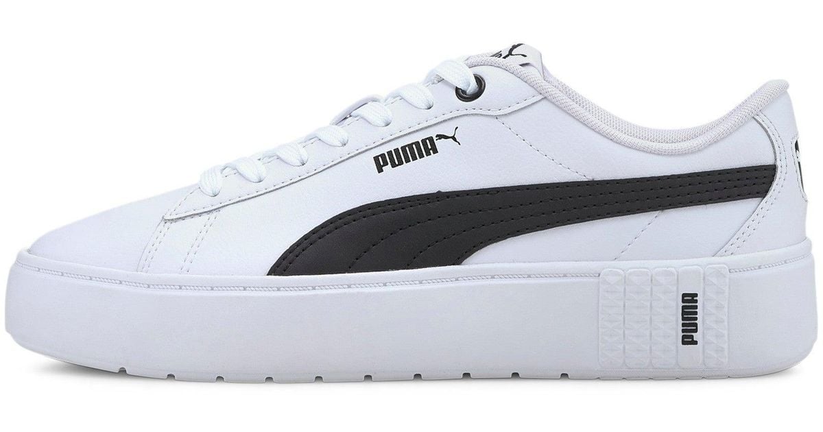 puma smash platform l white