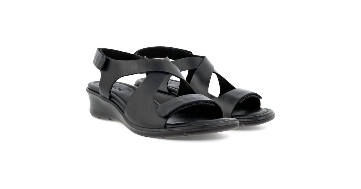 Ecco Felicia Cross Sandal in Black Lyst