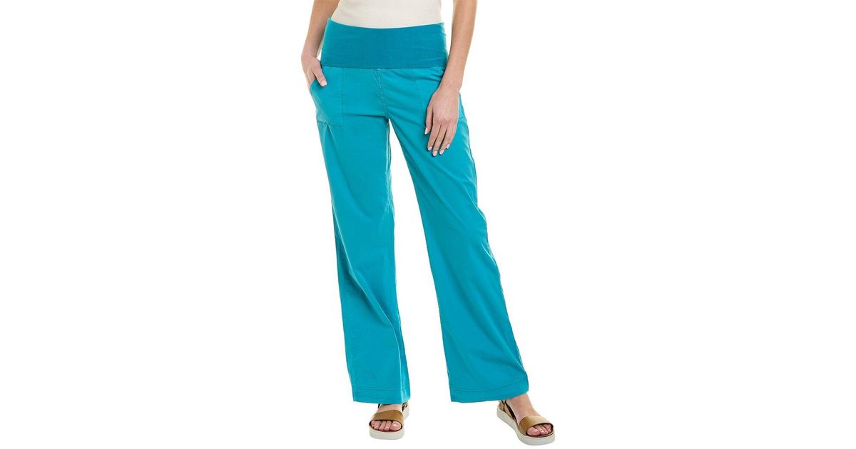 XCVI Wearables Fold Over Pant in Blue Lyst