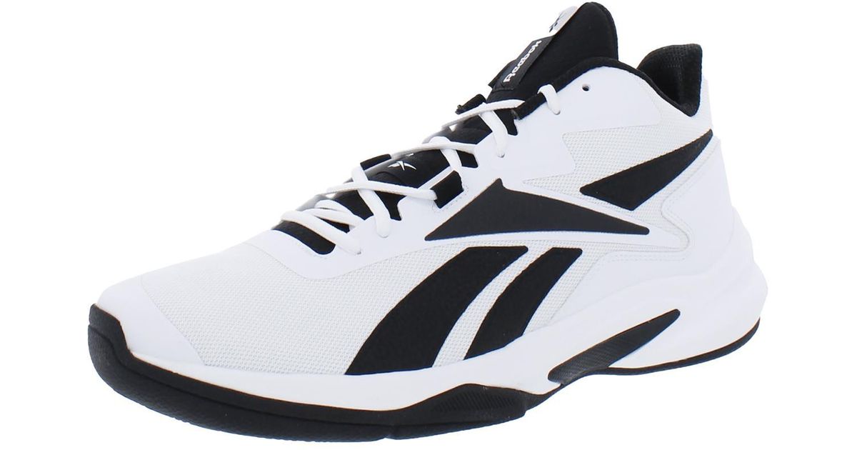 Reebok More Buckets Athletic Workout Basketball Shoes in White for Men Lyst