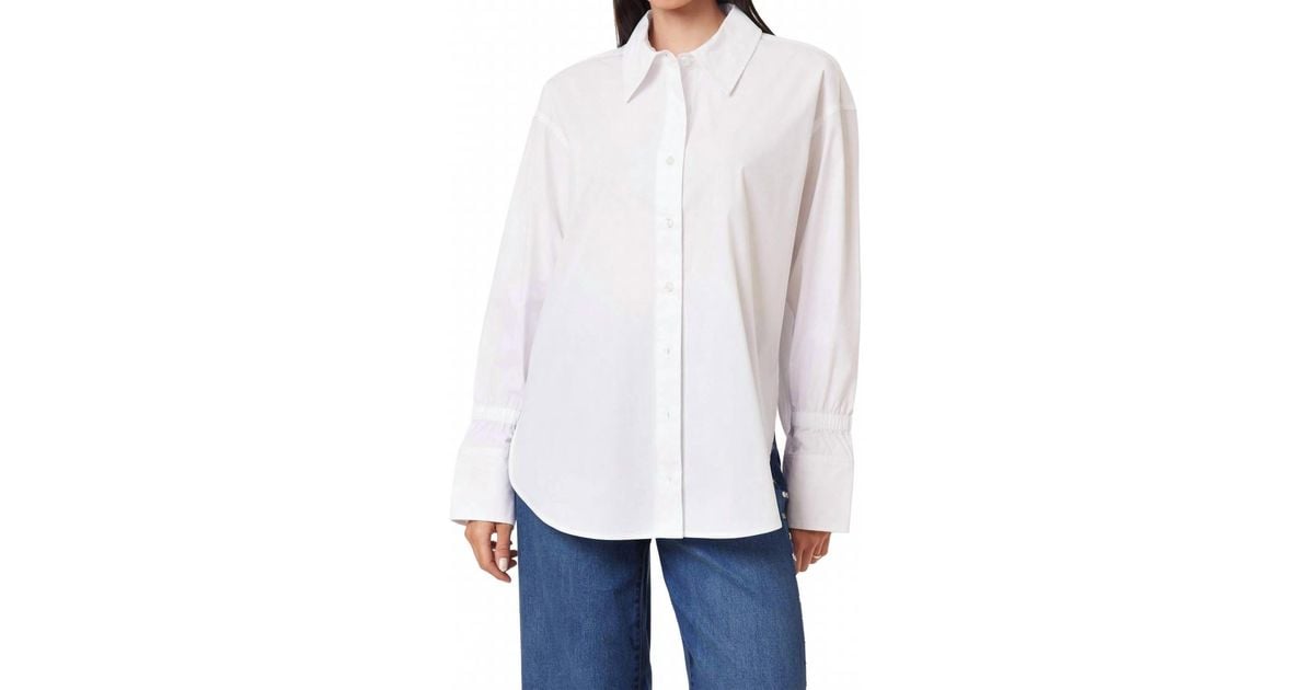 Rabitual Habitual Pinch Button-Up Top in White | Lyst