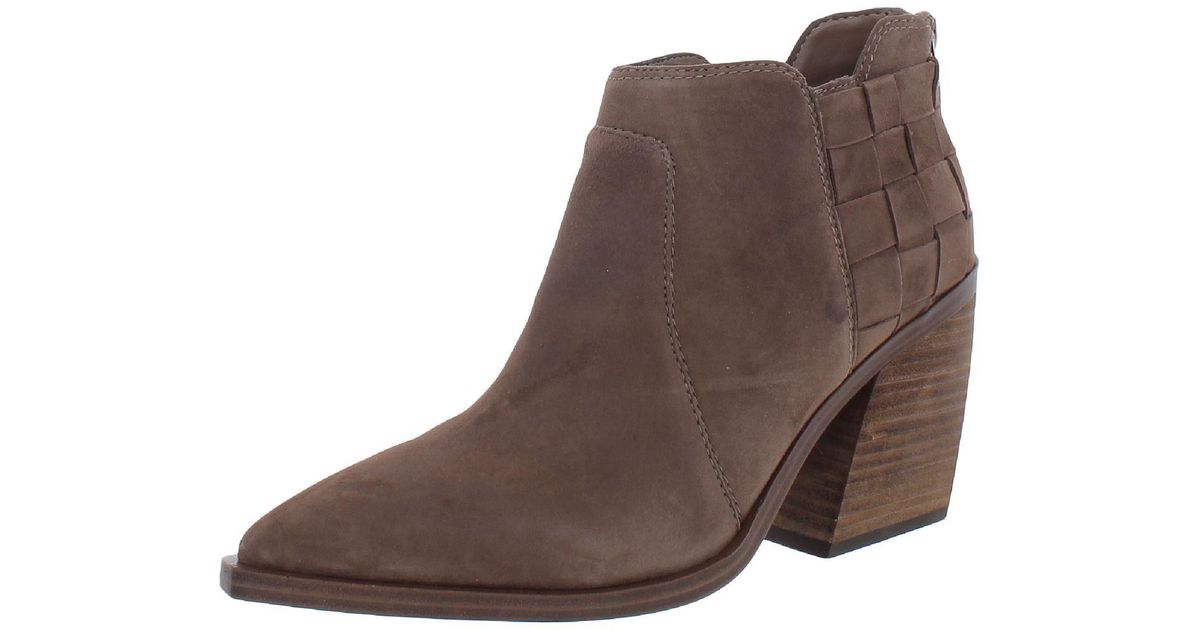 Vince Camuto Woven Booties in Brown Lyst