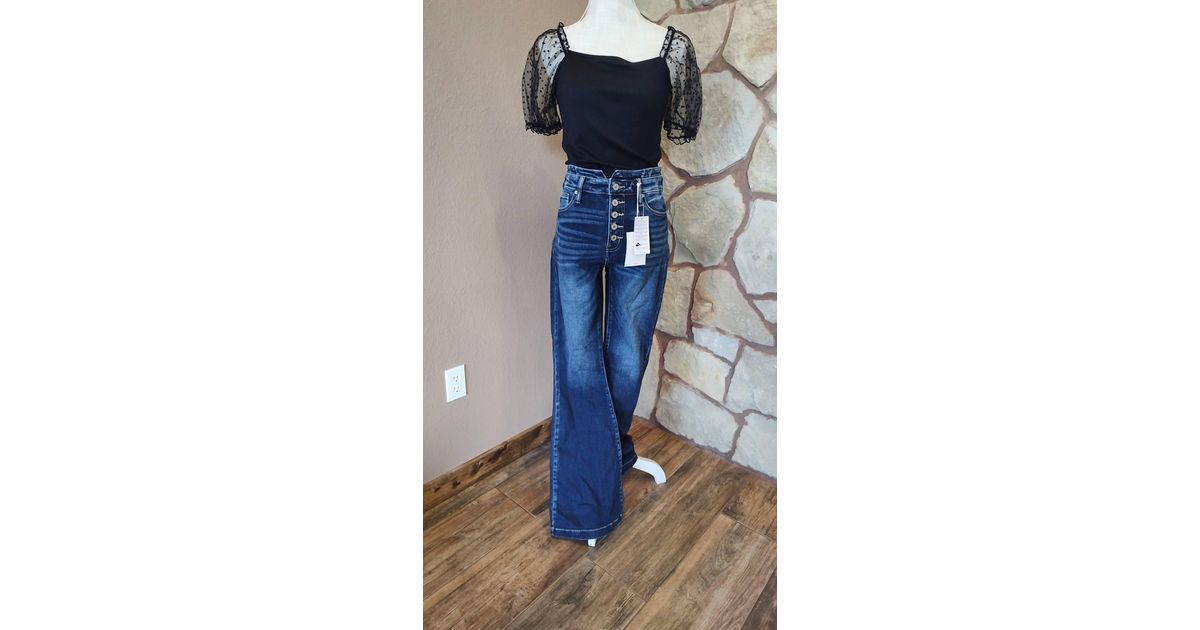 Dark Blue High Rise Frey Skinny Jean KanCan