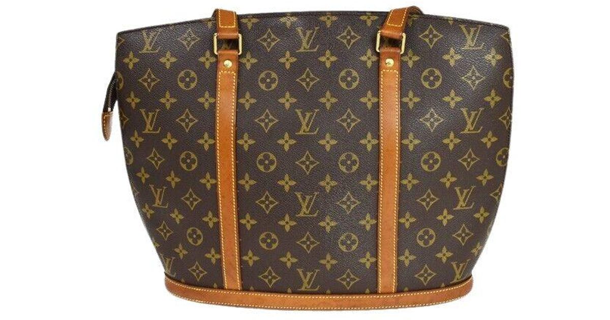 Louis Vuitton Babylone Brown Canvas Tote Bag (Pre-Owned)