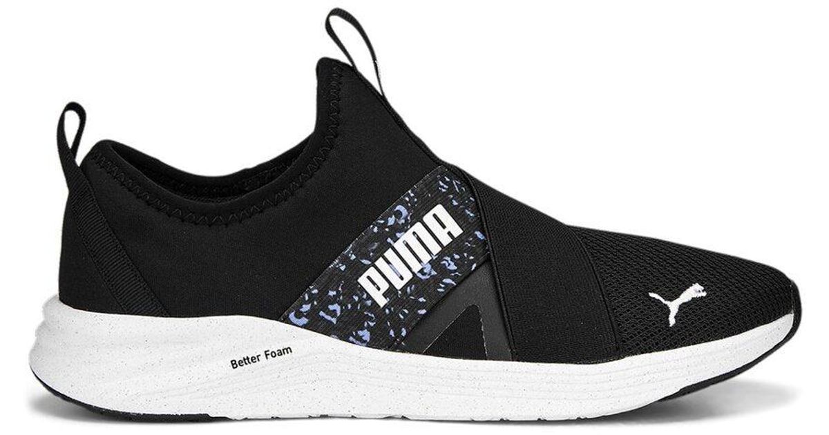 PUMA Better Foam Prowl Slip Floral Sneaker in Black | Lyst