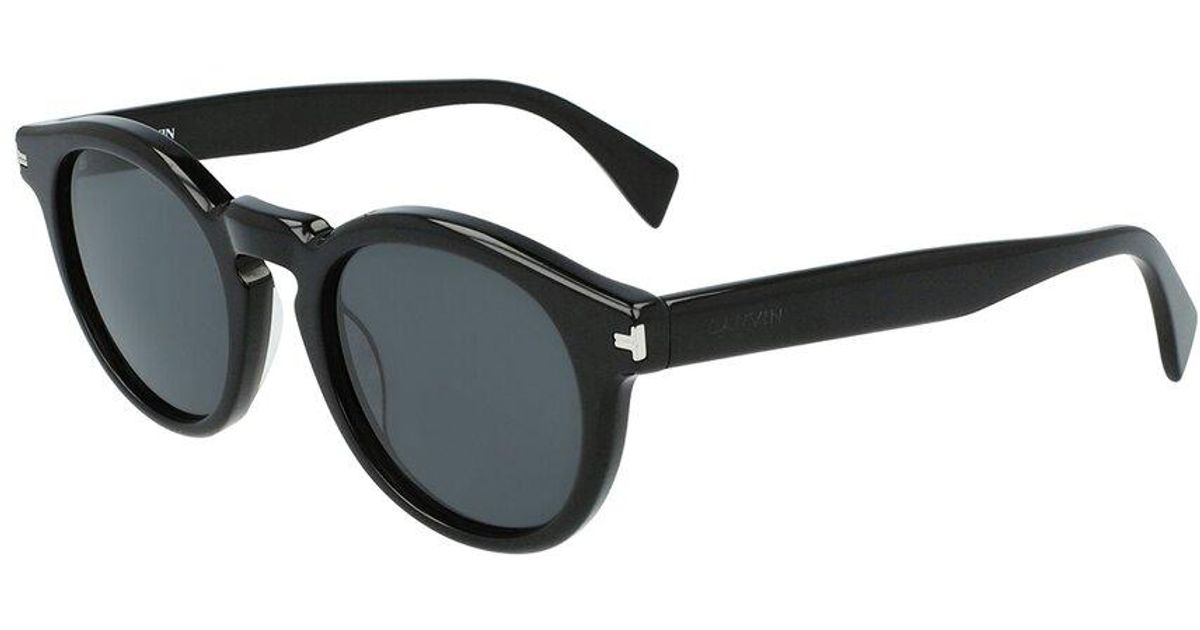 サングラス Lanvin Sunglasses LNV650SLB 001 Black Round Frame Women's luxury and designer sunglasses - Lanvin